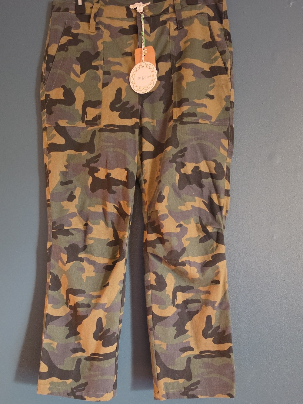 Womens Camo Utility Pants - Green/Brown -